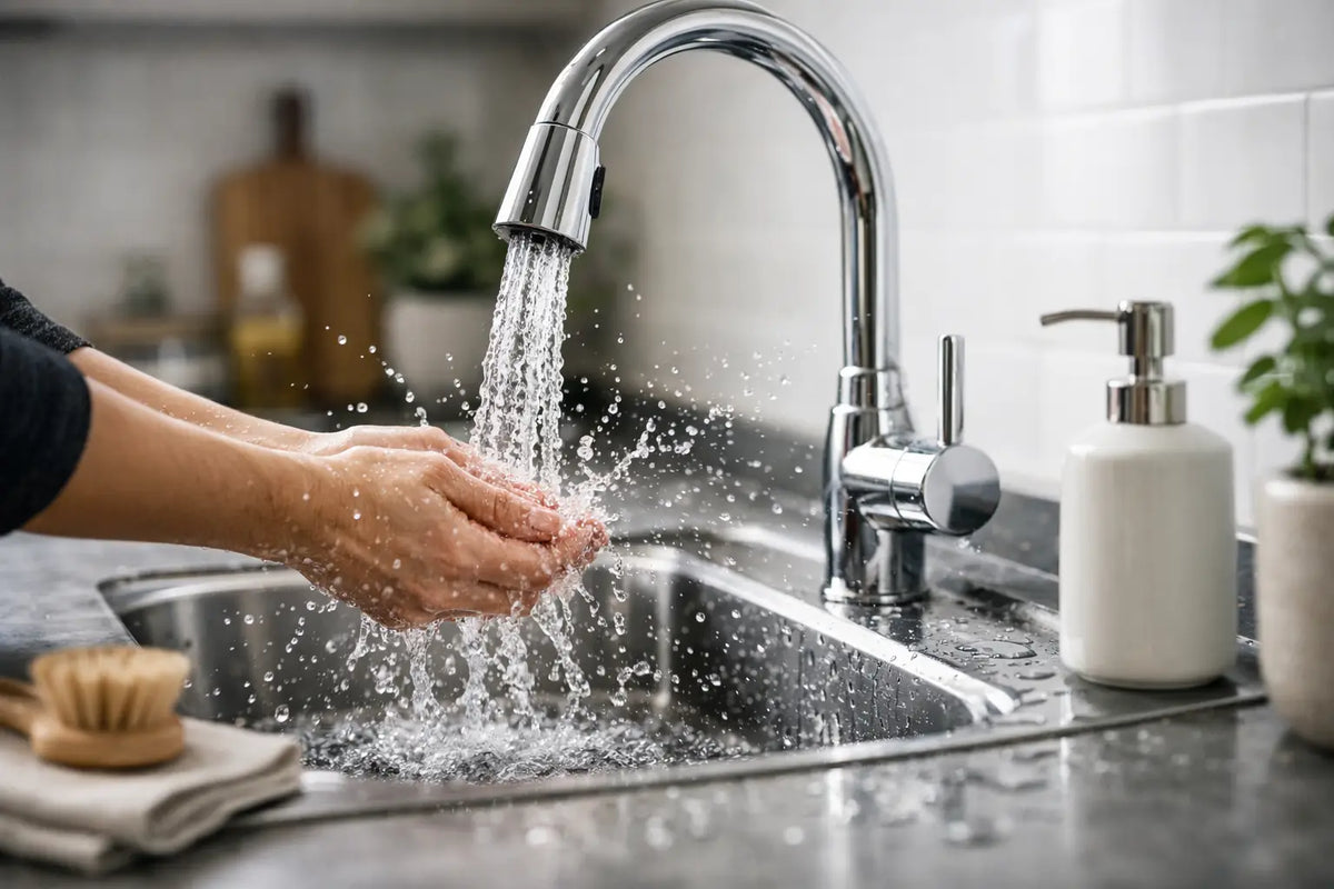 Astuce pour éviter les éclaboussures d’évier