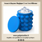 Seau à Glaçons Magique 2-en-1 en Silicone (Gain de place) Gadgets Utiles