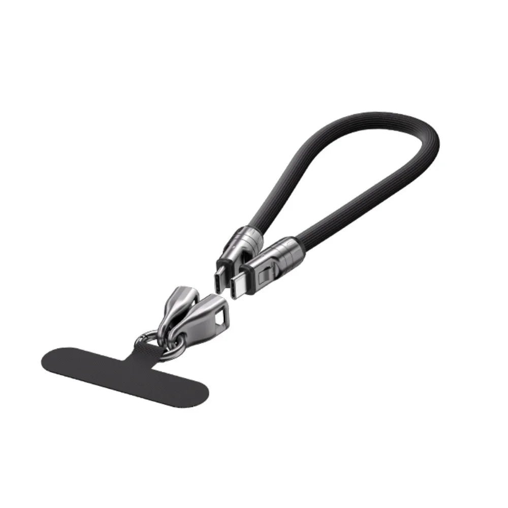 Porte-Clés Portable Câble Court USB C À Type C 240W Charge Rapide USB C À Type C Cordon De Données Pour Iphone 15 16 Ordinateur Portable Samsung