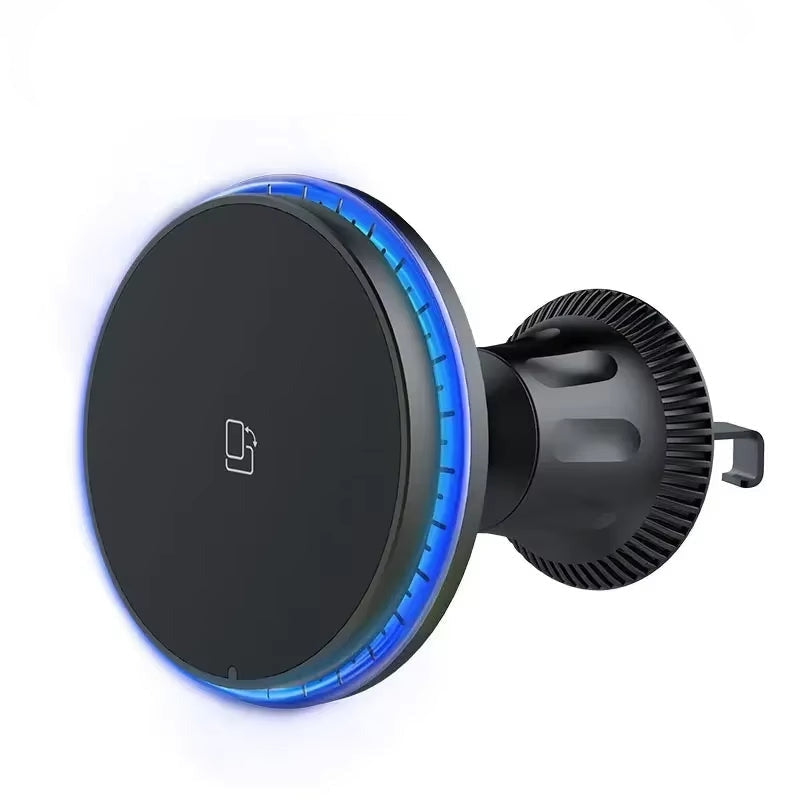 Chargeur Magnétique Sans Fil Pour Voiture, Support De Téléphone, Station De Charge Rapide, Support De Support, RVB, Iphone 12 13 14 15 Pro Max Macsafe, 30W
