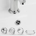 Couvercle De Trou D'Évier De Salle De Bains, 2 Pièces, Revêtement D'Habillage De Lavabo, Anneau De Débordement Galvanisé, Accessoire De Baignoire 22-24Mm, Accessoires De Lavabo