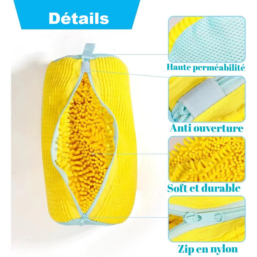 Sac De Lavage De Chaussures, Sac À Linge, Protection De Chaussures Rembourrée, Sac De Lavage De Linge En Fiber Moelleuse En Polyester, Organisateur Lavable En Machine