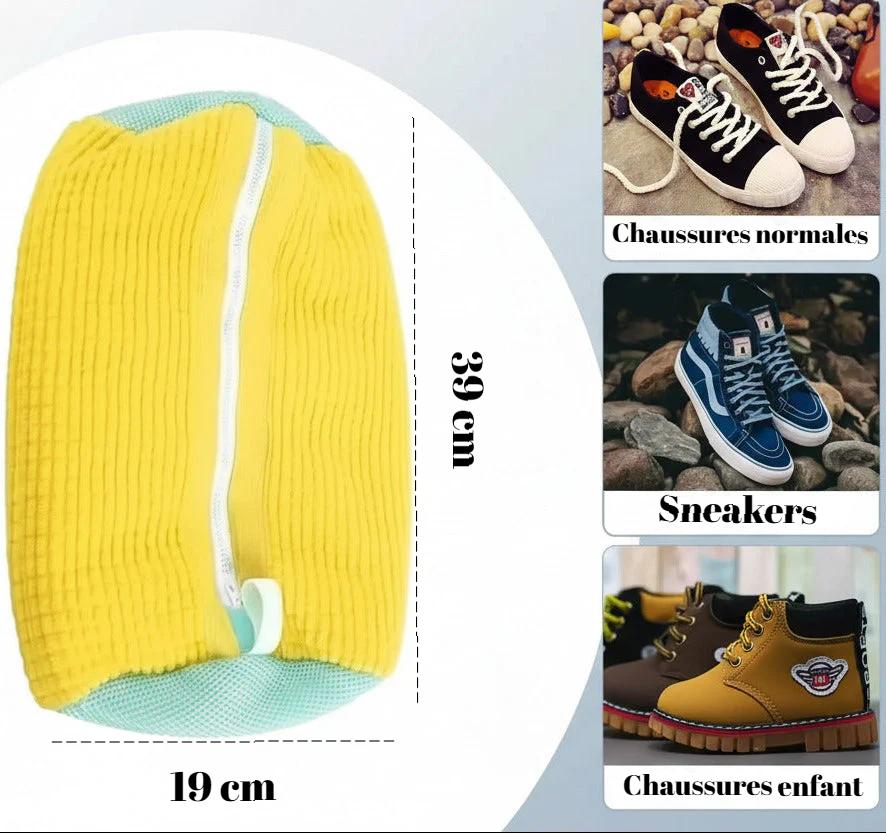 Sac De Lavage De Chaussures, Sac À Linge, Protection De Chaussures Rembourrée, Sac De Lavage De Linge En Fiber Moelleuse En Polyester, Organisateur Lavable En Machine