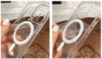 Pour Magesafe Magnétique Transparent Sans Fil Charge Étui Pour Iphone 11 12 13 14 15 16 17 Air Pro Max plus Mini Antichoc PC Couverture