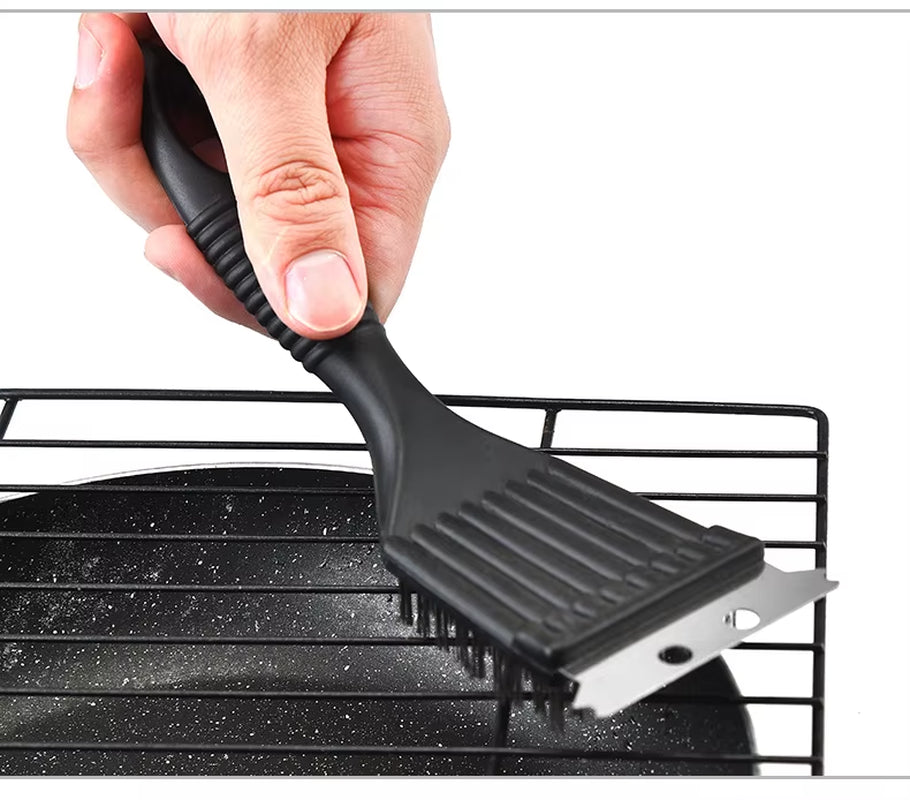 Brosse De Nettoyage Pour Barbecue, Poils En Fil D'Acier, Outil De Cuisine Durable, Kit De Gaz Pour Barbecue En Plein Air Et À La Maison, Accessoires