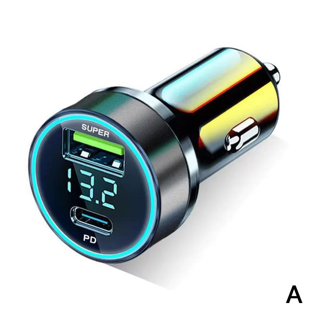 Chargeur De Voiture Rapide Pour Touristes, USB Type C, Charge Rapide Pour Iphone 13 Pro, 12-24V, 120W + PD20W