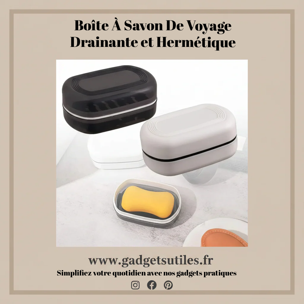 Boîte À Savon De Voyage Drainante et Hermétique Gadgets Utiles