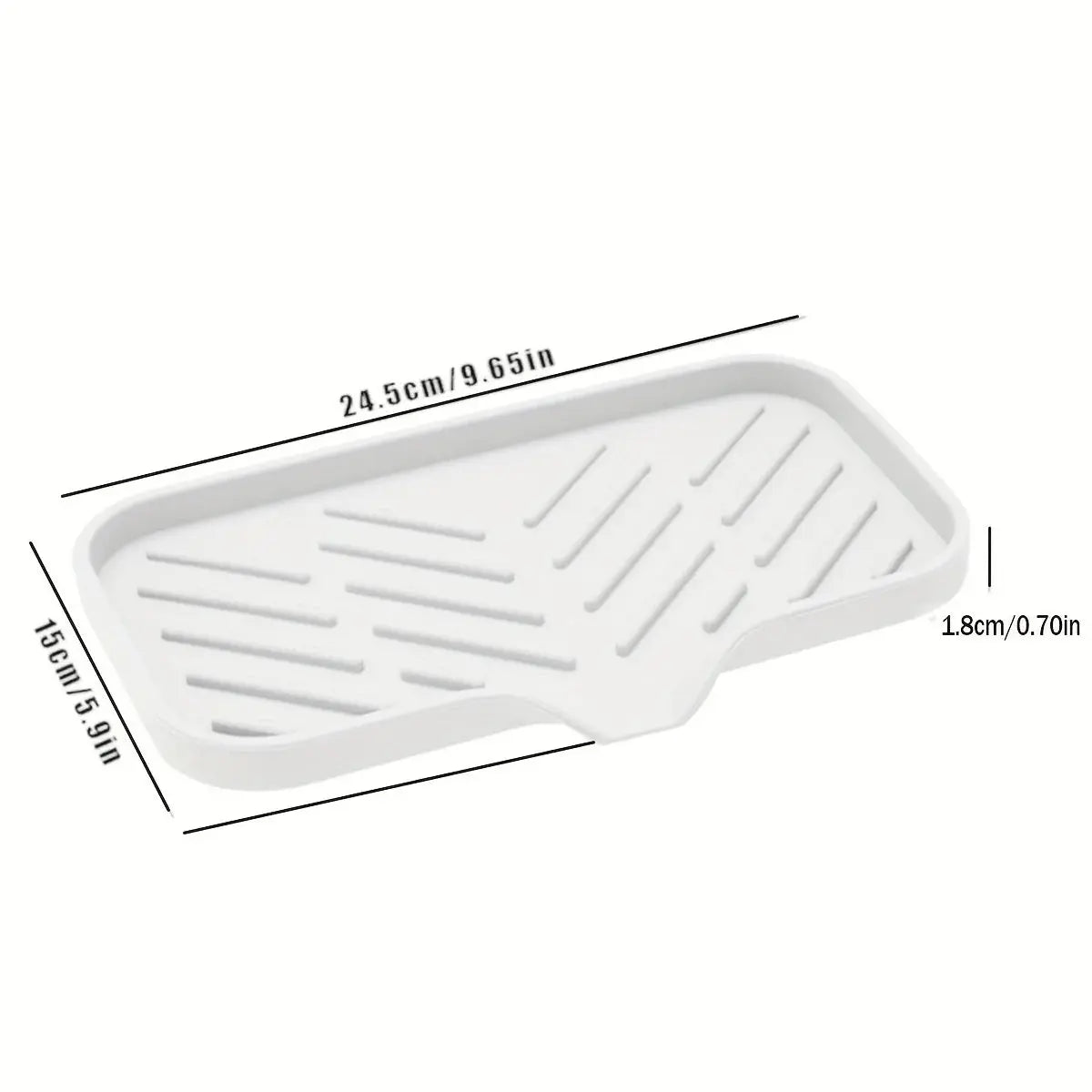 Plateau d'évier en silicone avec vidange