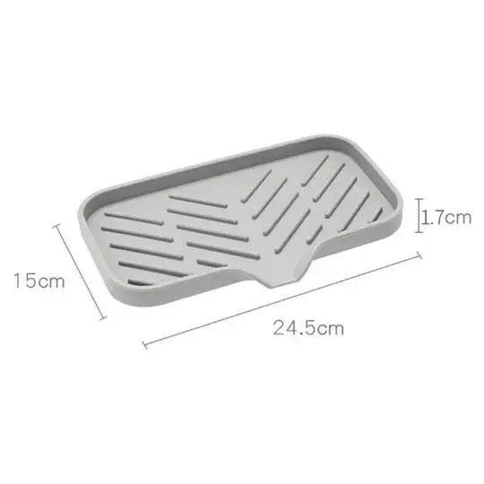 Plateau d'évier en silicone avec vidange