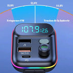 Transmetteur FM Bluetooth 5.0 Pour Voiture, Transmetteur FM USB PD, Chargeur Rapide, Accessoires Électroniques