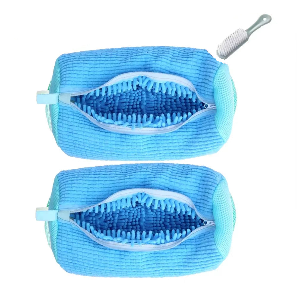 Sac De Lavage De Chaussures, Sac À Linge, Protection De Chaussures Rembourrée, Sac De Lavage De Linge En Fiber Moelleuse En Polyester, Organisateur Lavable En Machine