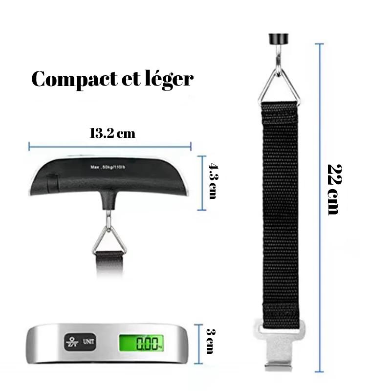 Outil De Balance Électronique Portable Avec Écran LCD Numérique, Valise De Voyage, Poids Des Bagages, Balance Des Sacs, 110Lb, 50Kg