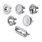 Couvercle De Trou D'Évier De Salle De Bains, 2 Pièces, Revêtement D'Habillage De Lavabo, Anneau De Débordement Galvanisé, Accessoire De Baignoire 22-24Mm, Accessoires De Lavabo