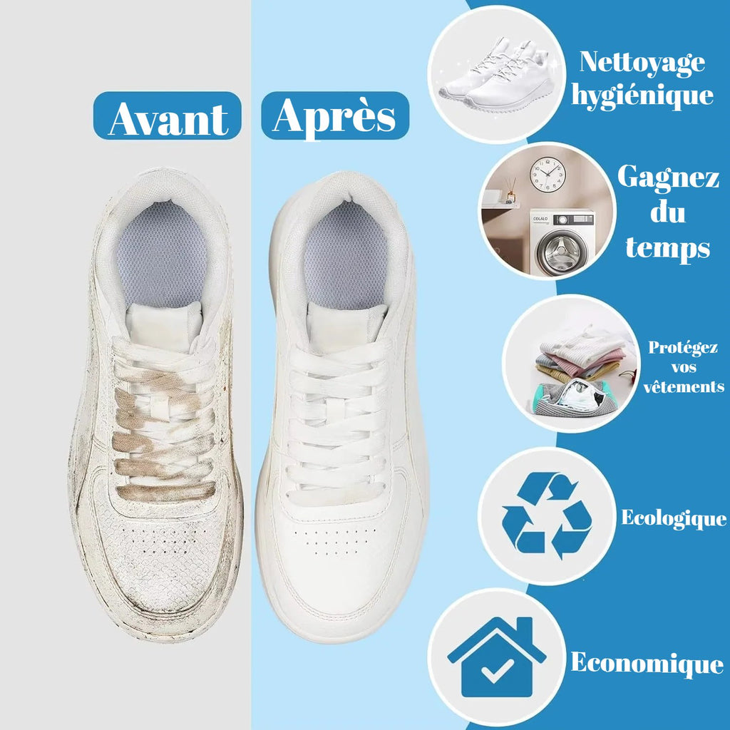 Sac De Lavage De Chaussures, Sac À Linge, Protection De Chaussures Rembourrée, Sac De Lavage De Linge En Fiber Moelleuse En Polyester, Organisateur Lavable En Machine