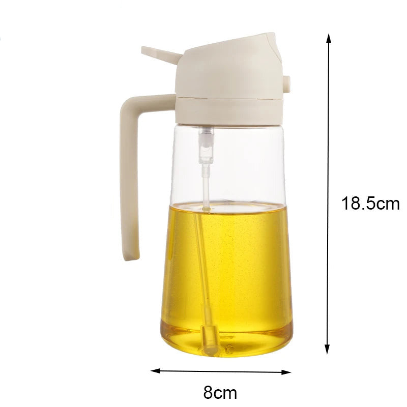 Bouteille De Pulvérisation D'Huile En Plastique 2 En 1, 500Ml, Distributeur D'Huile, Pot D'Huile, Cruet, BBQ, Cuisine, Cuisson, Rôtissage, Outil De Cuisine De Pique-Nique