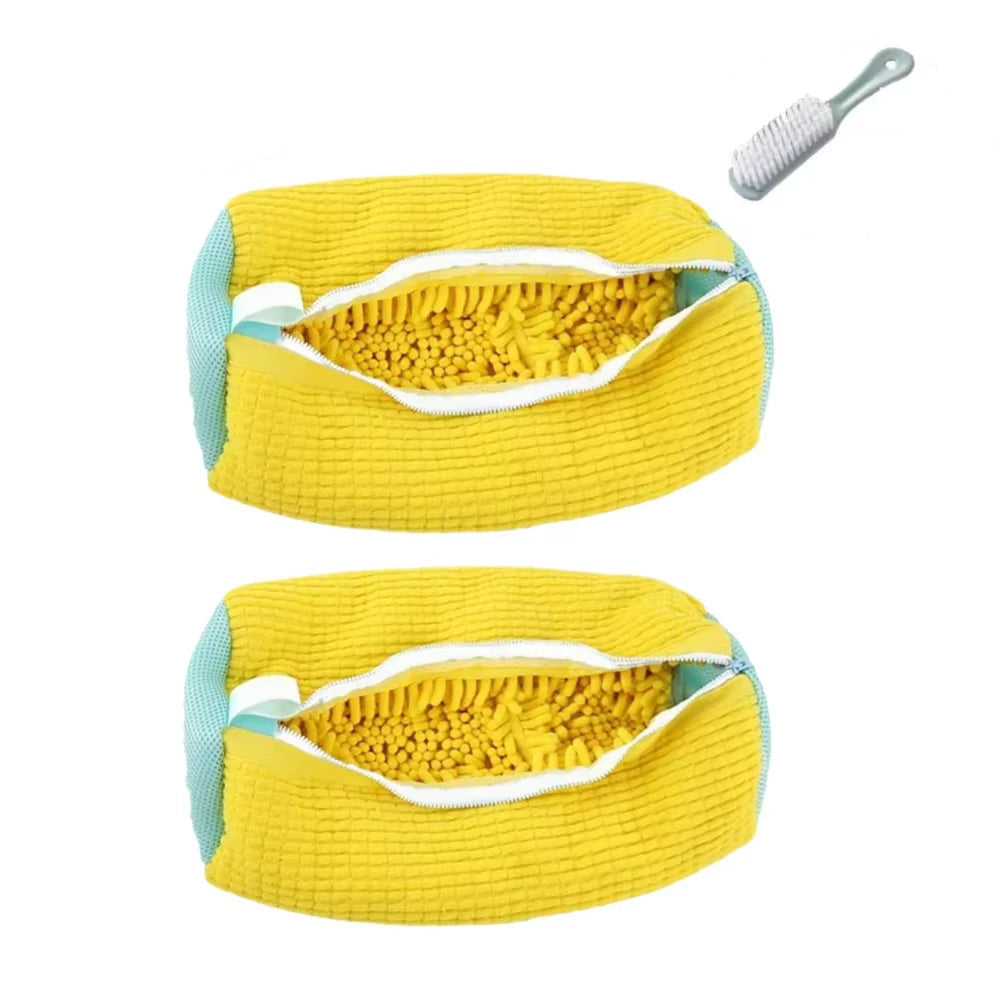 Sac De Lavage De Chaussures, Sac À Linge, Protection De Chaussures Rembourrée, Sac De Lavage De Linge En Fiber Moelleuse En Polyester, Organisateur Lavable En Machine
